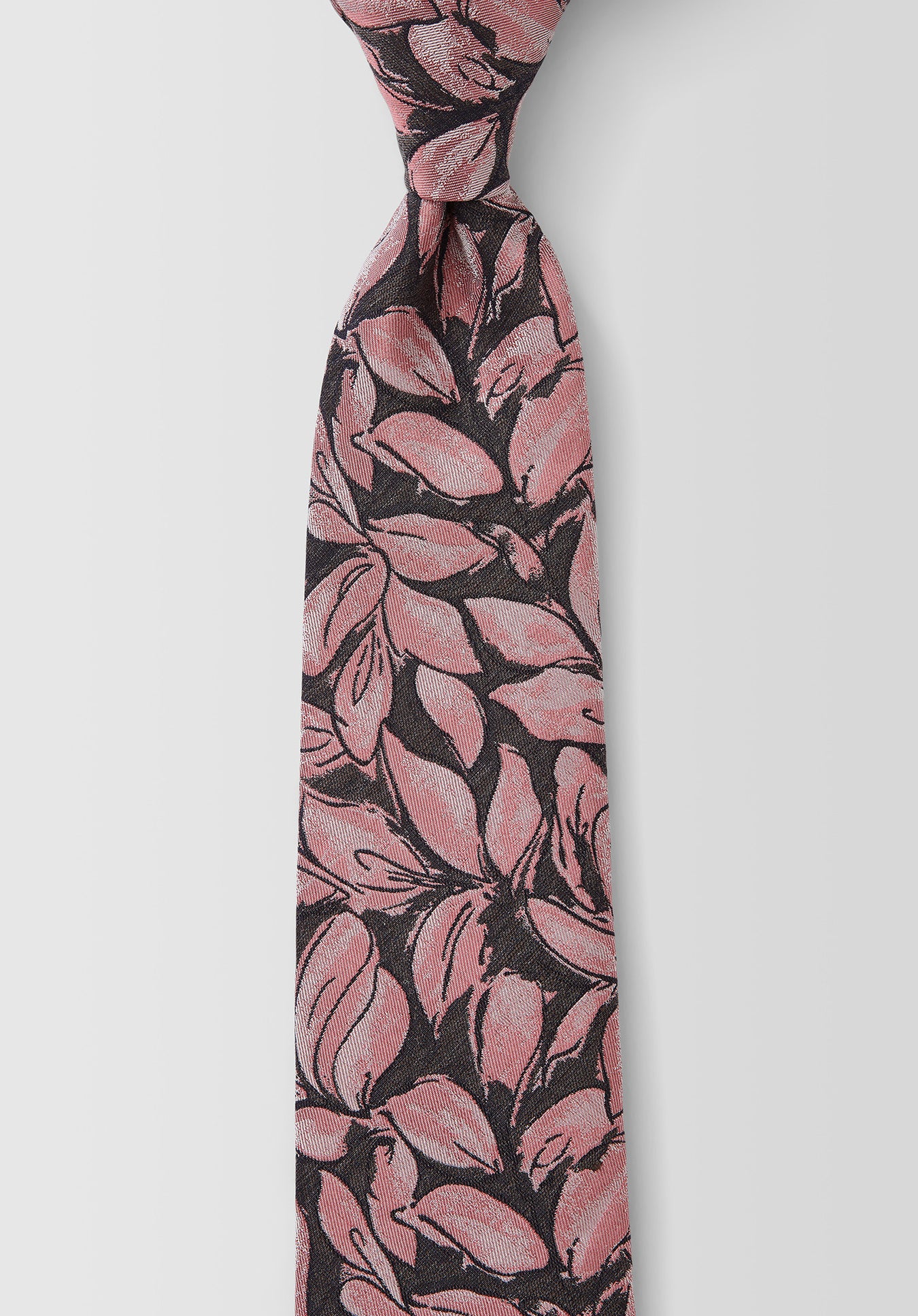 ABSTRACT FLORAL SILK/LINEN 7.5CM TIE