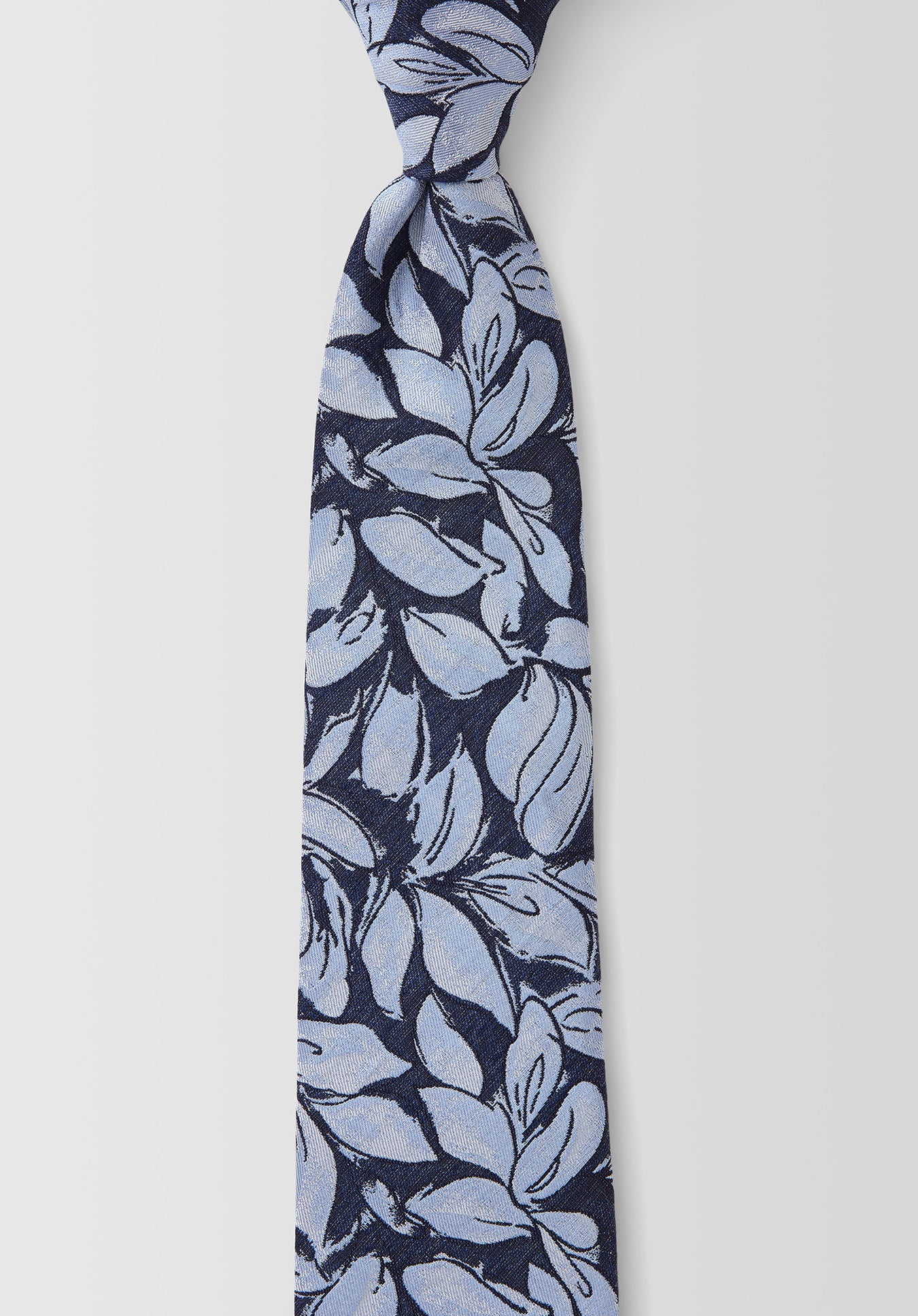 ABSTRACT FLORAL SILK/LINEN 7.5CM TIE