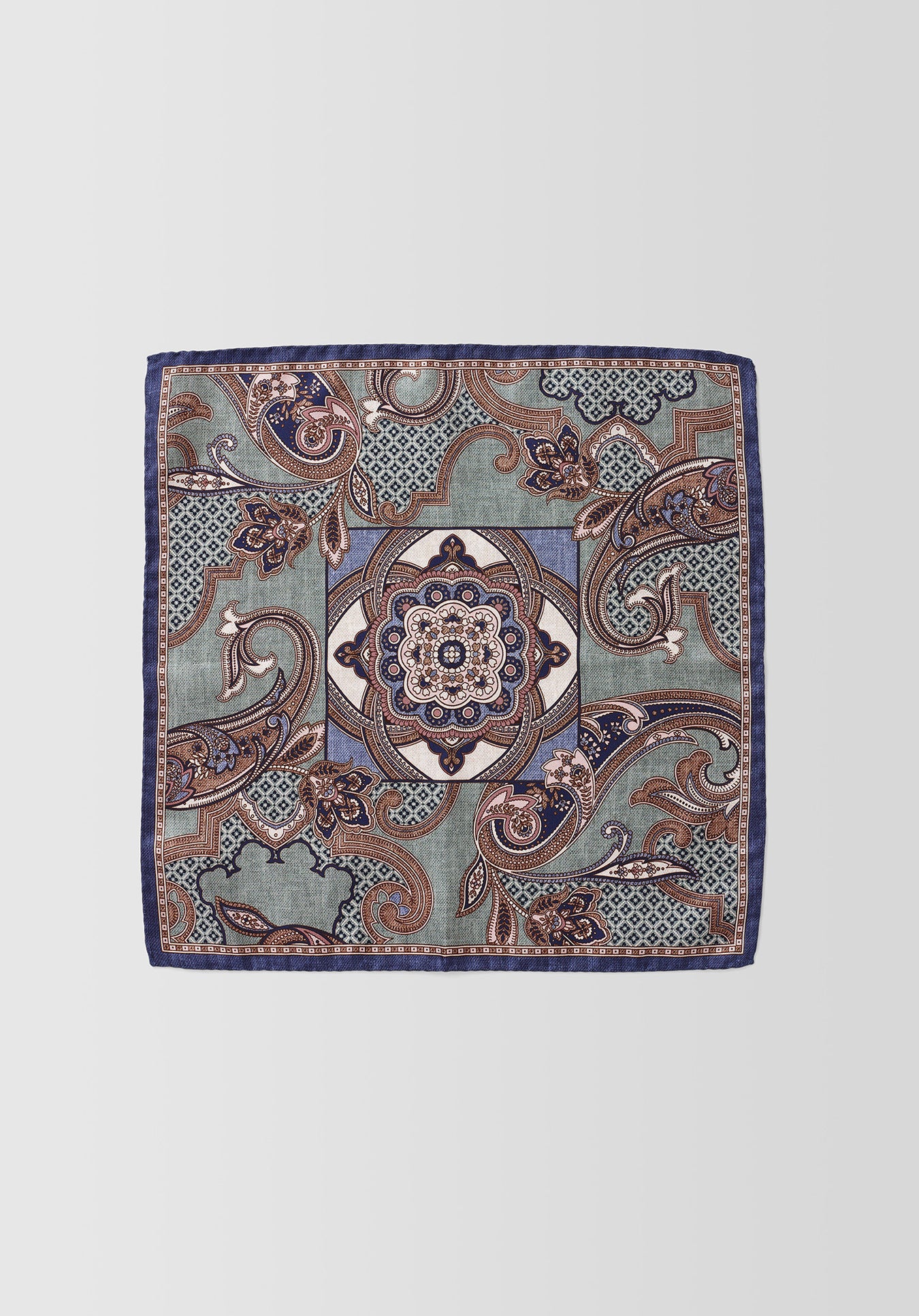 TILE PAISLEY POCKET SQUARE